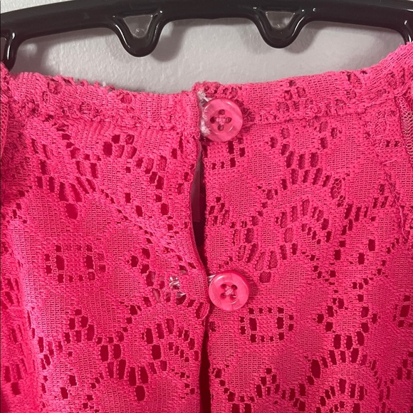 Charming Pink Lace Kids Blouse 12 Months - Picture 8 of 10